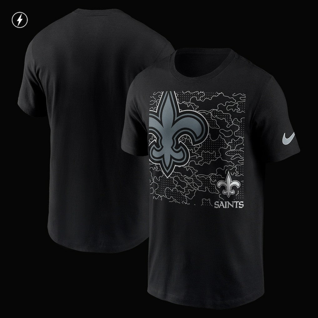 New Orleans Saints RFLCTV T-Shirt - Black | Nike cheap