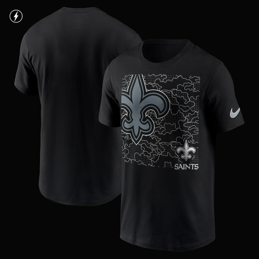 New Orleans Saints RFLCTV T-Shirt - Black | Nike cheap