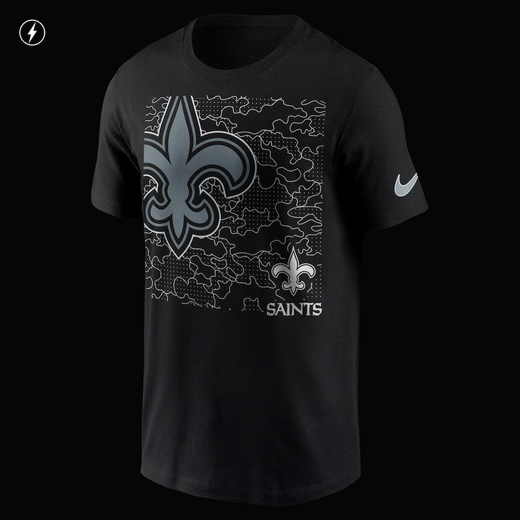 New Orleans Saints RFLCTV T-Shirt - Black | Nike cheap