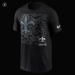 New Orleans Saints RFLCTV T-Shirt - Black | Nike cheap
