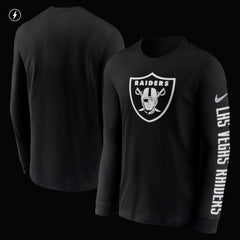 Las Vegas Raiders RFLCTV Name and Logo T-Shirt - Black | Nike outlet
