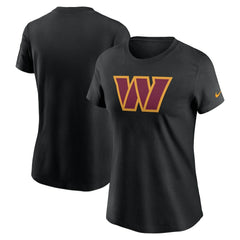 Washington Commanders Women's Logo Cotton Essential T-Shirt - Black | Nike sale