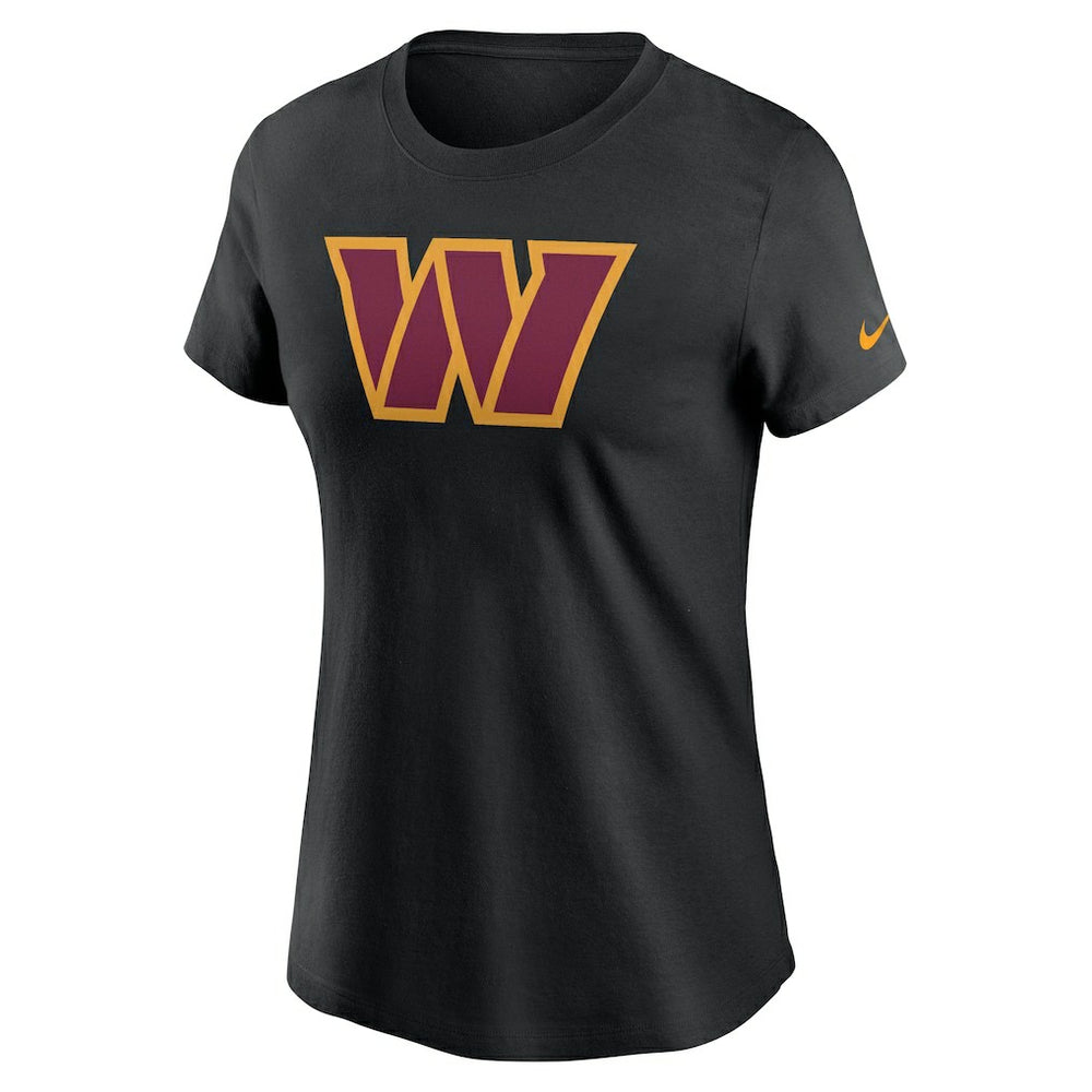 Washington Commanders Women's Logo Cotton Essential T-Shirt - Black | Nike sale