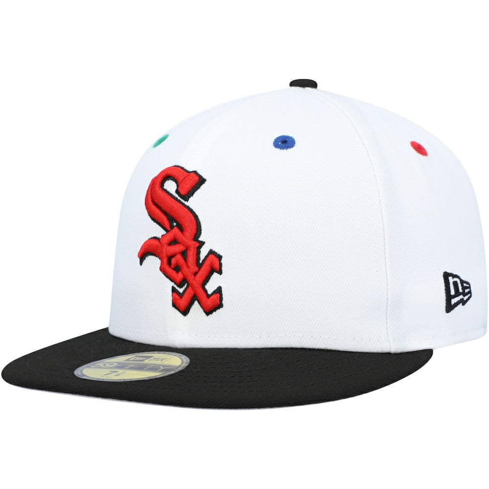 Chicago White Sox 95th Anniversary Primary Eye 59FIFTY Fitted Hat - White/Black | New Era