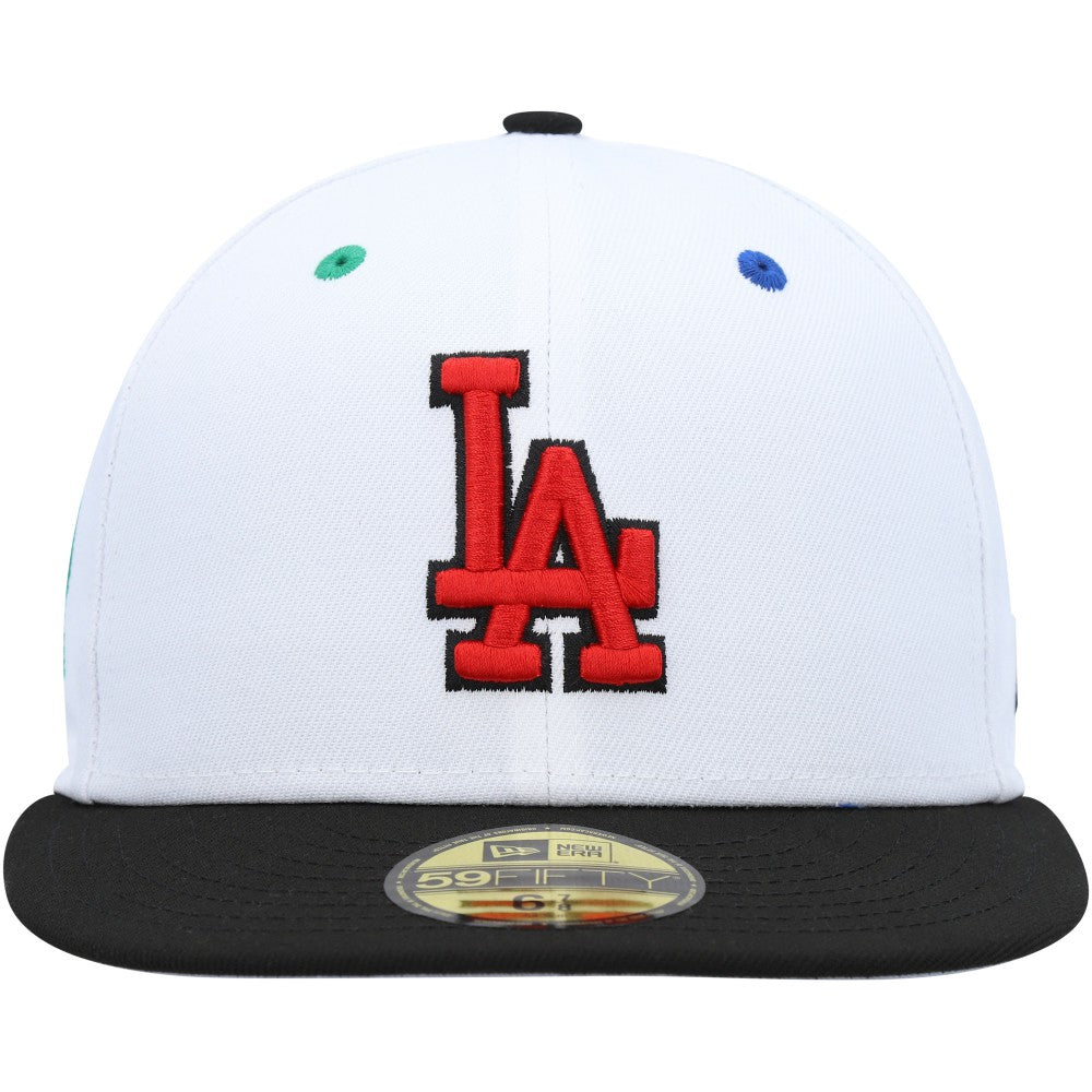 Los Angeles Dodgers 60th Anniversary Primary Eye 59FIFTY Fitted Hat - White/Black | New Era