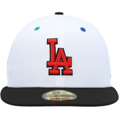 Los Angeles Dodgers 60th Anniversary Primary Eye 59FIFTY Fitted Hat - White/Black | New Era