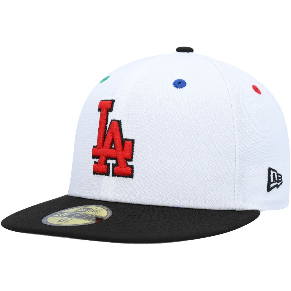 Los Angeles Dodgers 60th Anniversary Primary Eye 59FIFTY Fitted Hat - White/Black | New Era