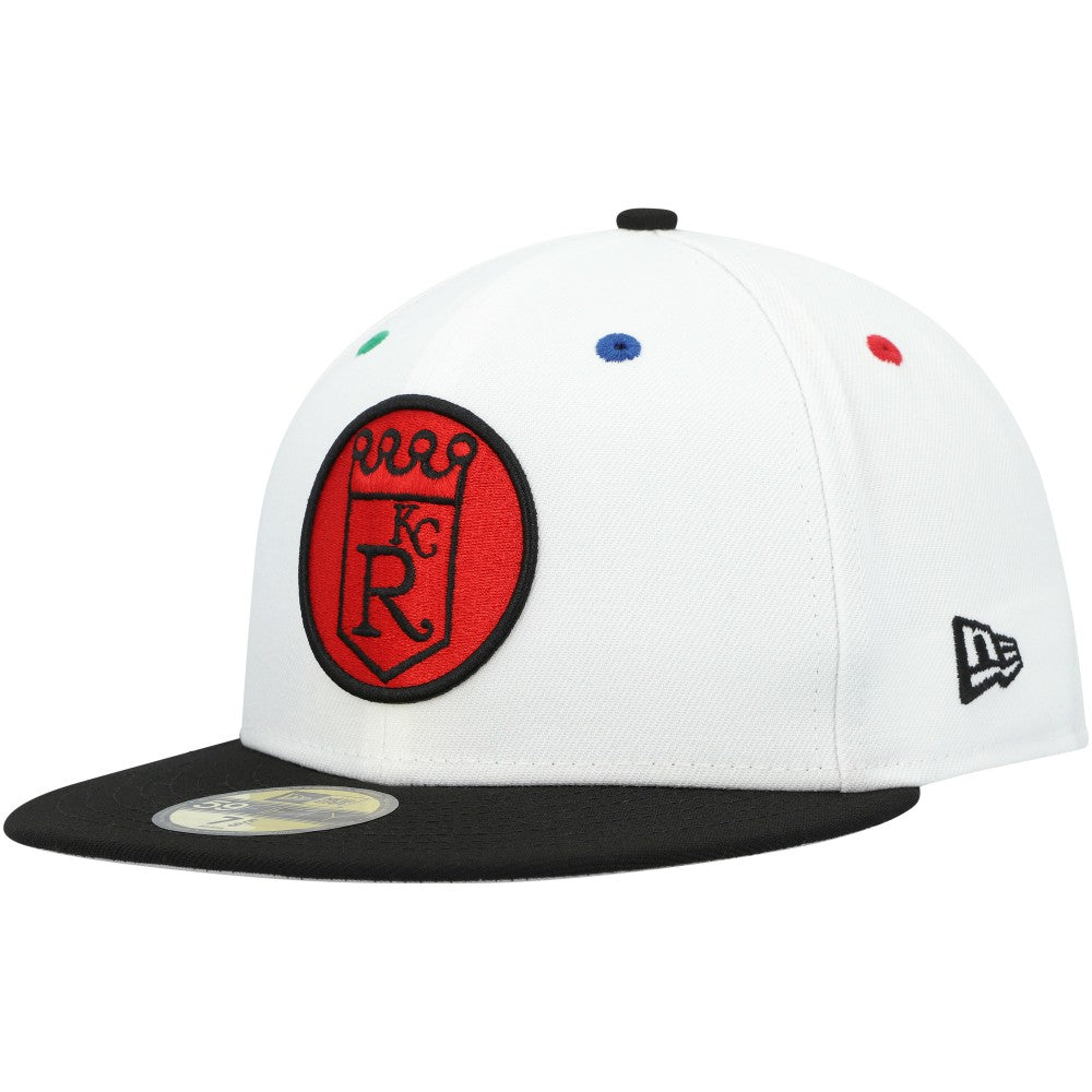 Kansas City Royals  Primary Eye 59FIFTY Fitted Hat - White/Black | New Era