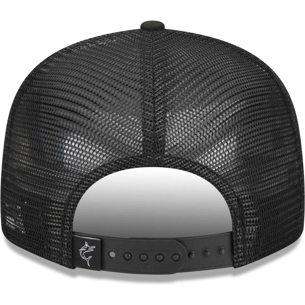 Miami Marlins Street Trucker 9FIFTY Snapback Hat - Black | New Era