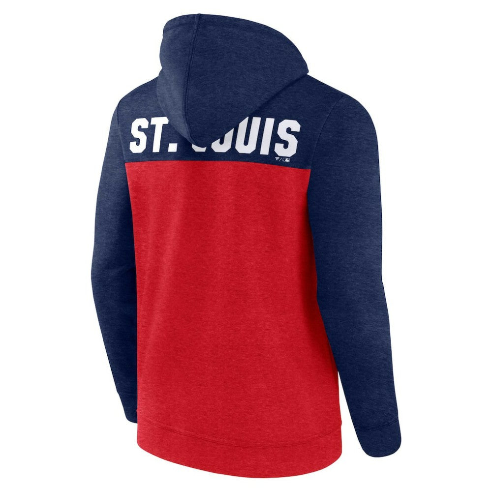 St. Louis Cardinals Blown Away Full-Zip Hoodie - Heathered Red/Heathered Navy