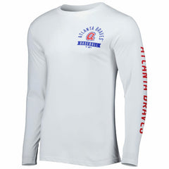 Atlanta Braves Pressbox Long Sleeve T-Shirt - White