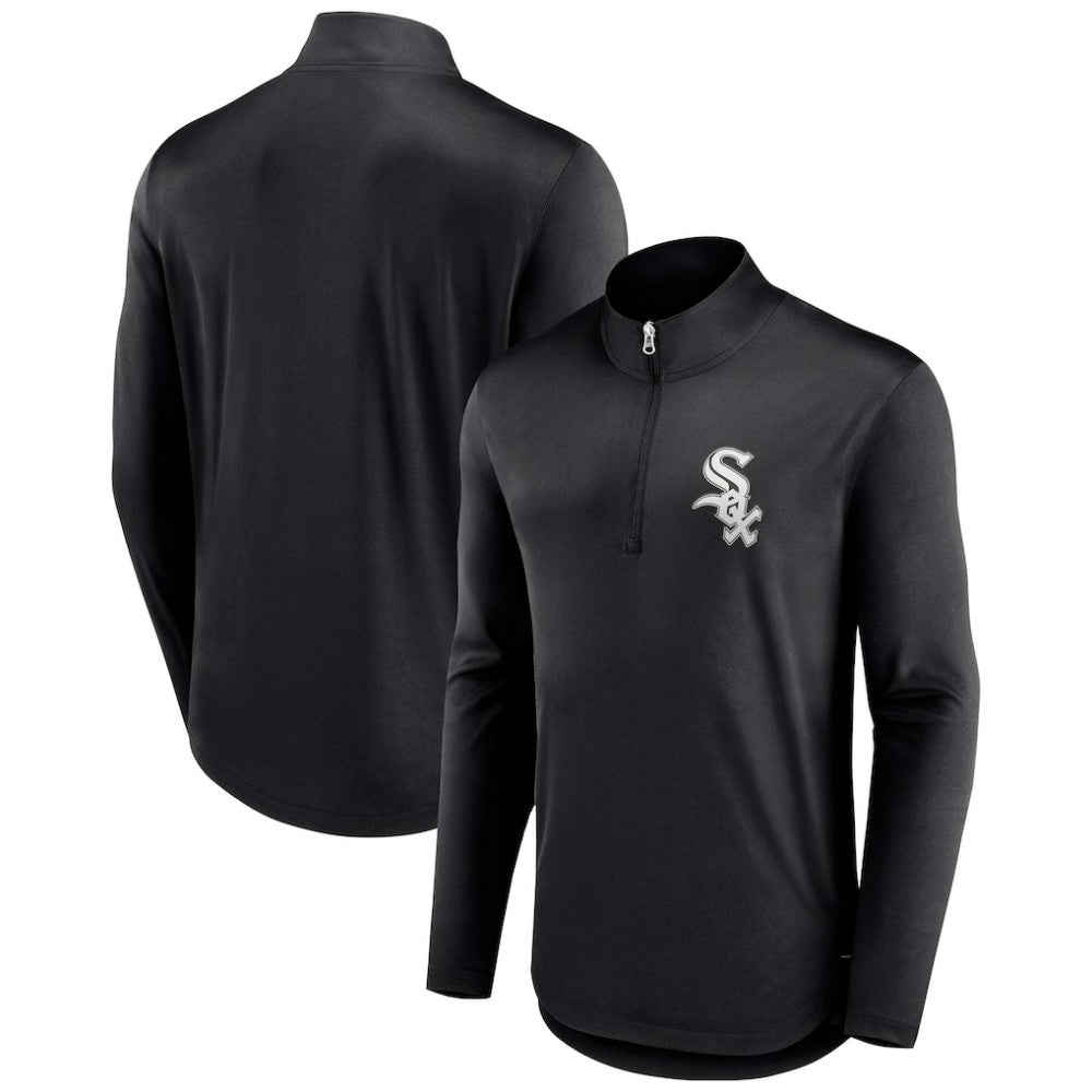 Chicago White Sox Tough Minded Lightweight Quarter-Zip Pullover - Black