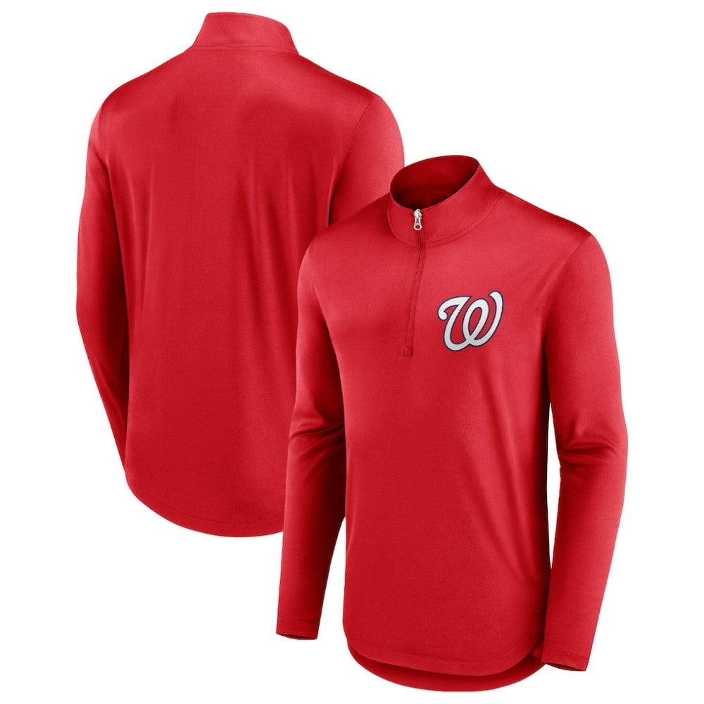 Washington Nationals Tough Minded Lightweight Quarter-Zip Pullover - Red