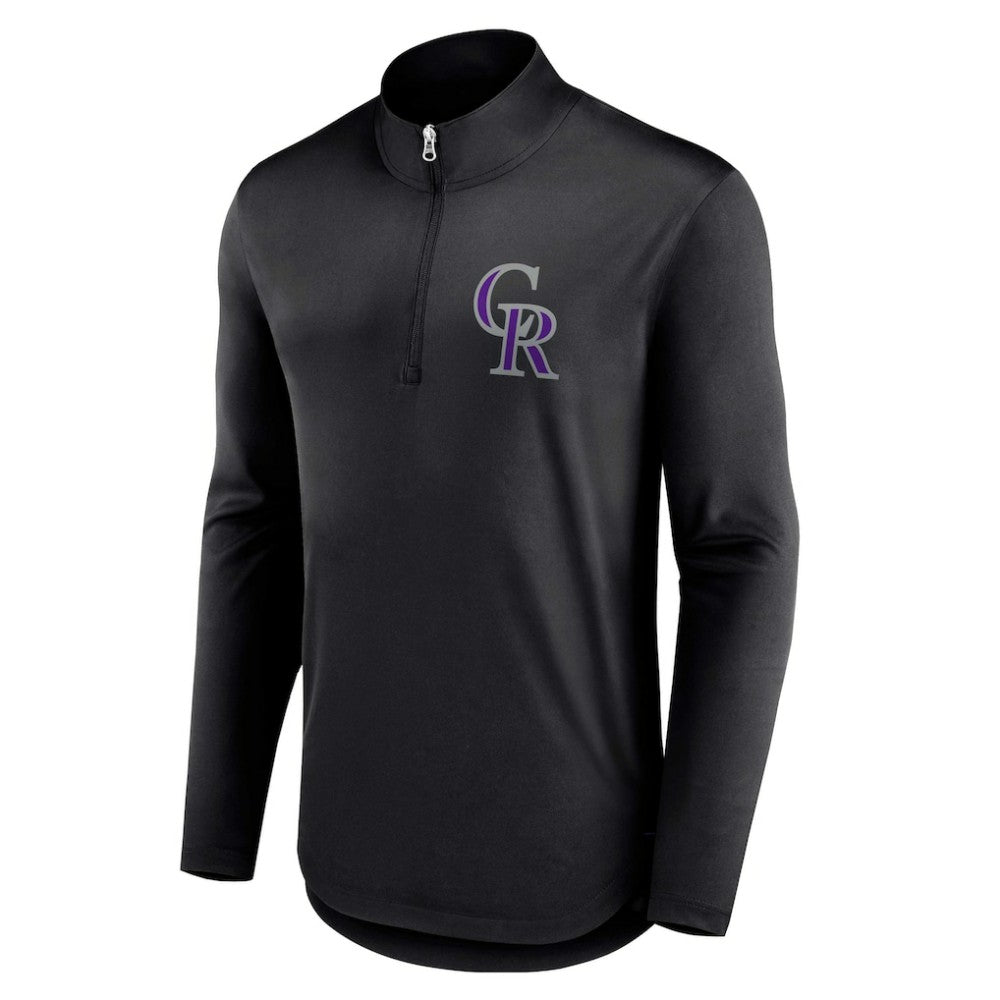 Colorado Rockies Tough Minded Lightweight Quarter-Zip Pullover - Black