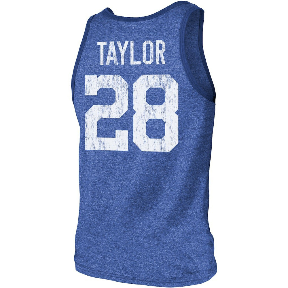Jonathan Taylor Indianapolis Colts Majestic Threads Player Name & Number Tri-Blend Tank Top - Heathered Royal for sale