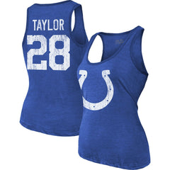Jonathan Taylor Indianapolis Colts Majestic Threads Women's Player Name & Number Tri-Blend Tank Top - Royal discount