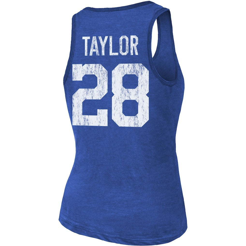 Jonathan Taylor Indianapolis Colts Majestic Threads Women's Player Name & Number Tri-Blend Tank Top - Royal discount