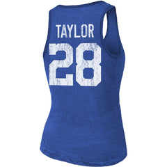 Jonathan Taylor Indianapolis Colts Majestic Threads Women's Player Name & Number Tri-Blend Tank Top - Royal discount