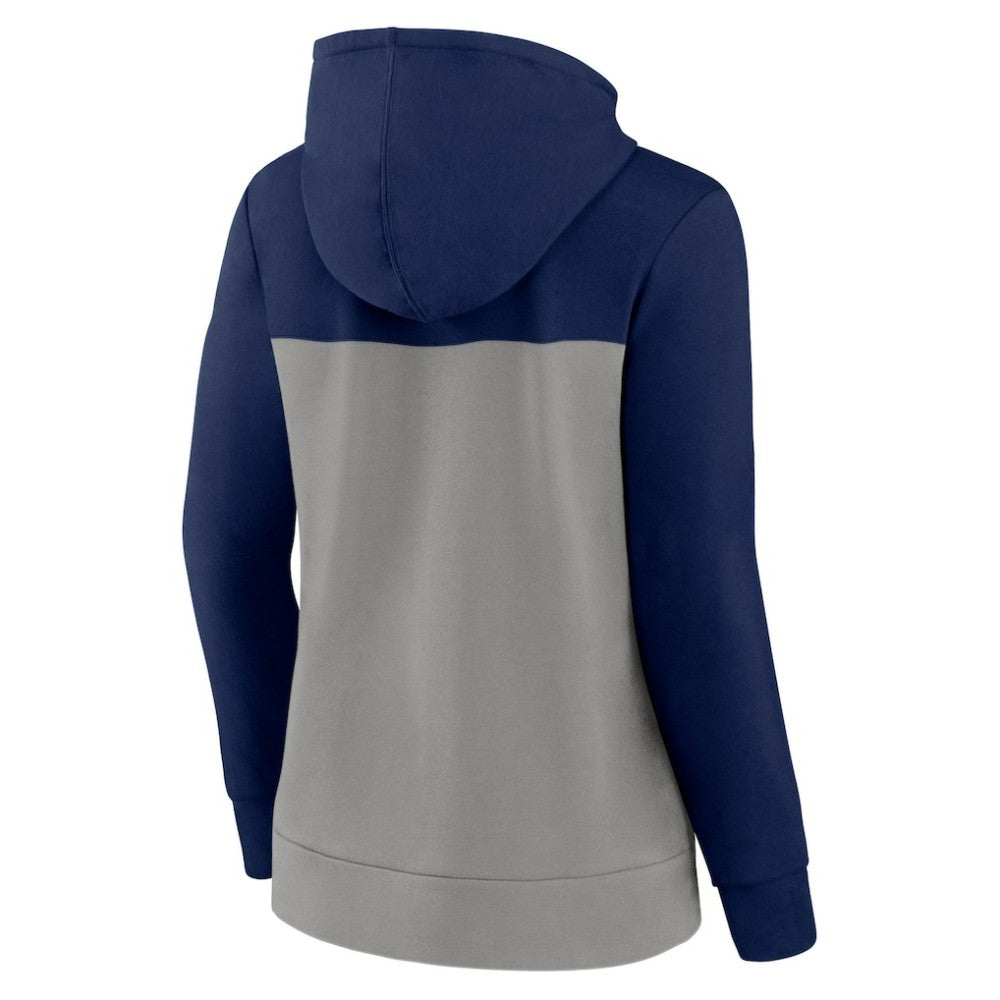 New York Yankees Women's Take The Field Colorblocked Hoodie Full-Zip Jacket - Navy/Gray