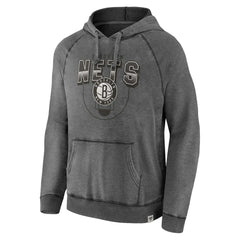 Brooklyn Nets True Classics Vintage Snow Wash Raglan Pullover Hoodie - Gray | Fanatics discount