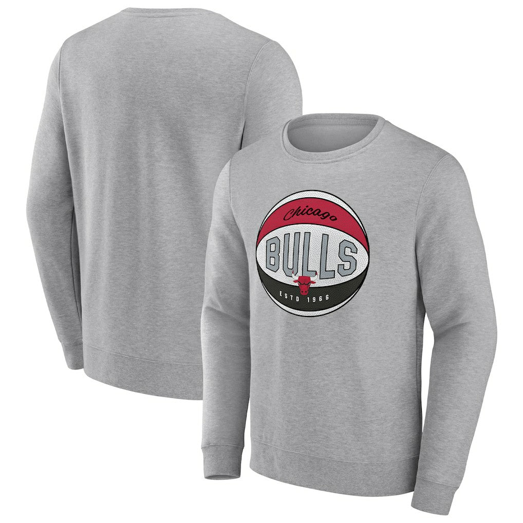 Chicago Bulls True Classics Vint Pullover Sweatshirt sale - Heathered Gray | Fanatics shop
