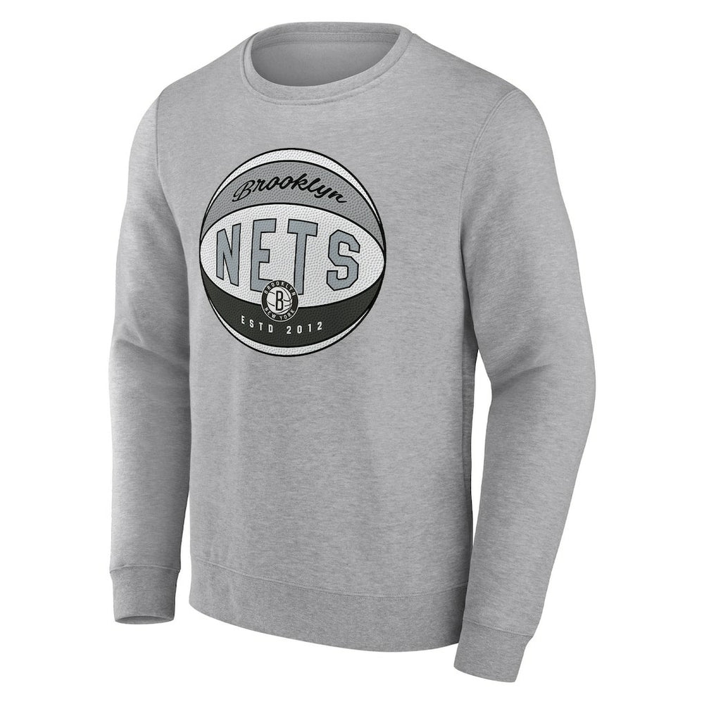 Brooklyn Nets True Classics Vint Pullover Sweatshirt - Heathered Gray | Fanatics online