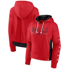 Chicago Bulls Women's Iconic Halftime Colorblock Pullover Hoodie - Red | Fanatics online