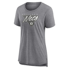 Brooklyn Nets Women's True Classics Tri-Blend T-Shirt - Heathered Gray | Fanatics for sale