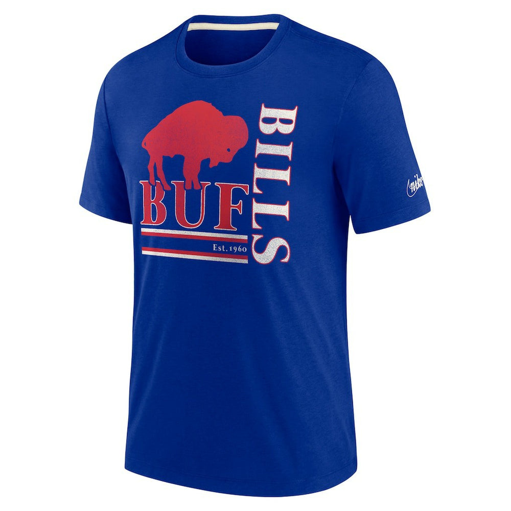 Buffalo Bills Wordmark Logo Tri-Blend T-Shirt - Royal | Nike on sale
