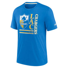 Los Angeles Chargers Wordmark Logo Tri-Blend T-Shirt - Powder Blue | Nike on sale