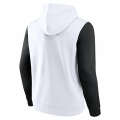 Utah Jazz Attack Colorblock Pullover Hoodie - White/Black | Fanatics outlet