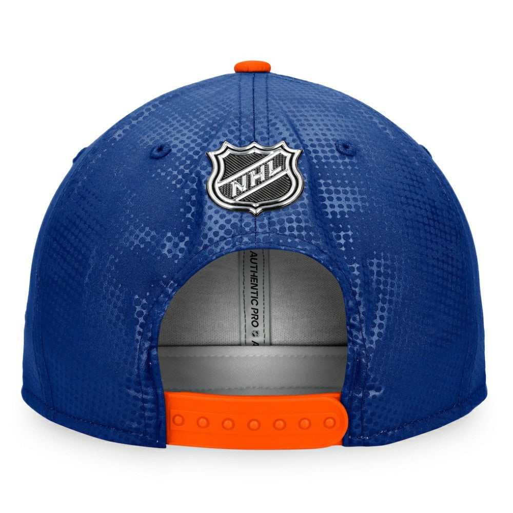 New York Islanders Fanatics Authentic Pro Alternate Logo Snapback Hat Royal/Orange
