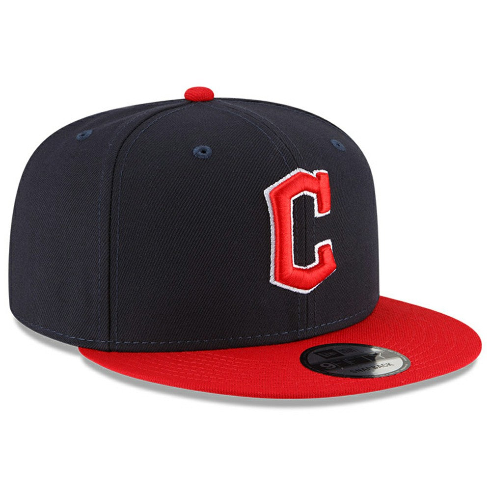 Cleveland Guardians Team Color 9FIFTY Snapback Adjustable Hat - Navy/Red | New Era
