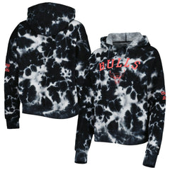 Chicago Bulls Women's Brushed Cotton Tie-Dye Pullover Hoodie sale - Black | New Era shop