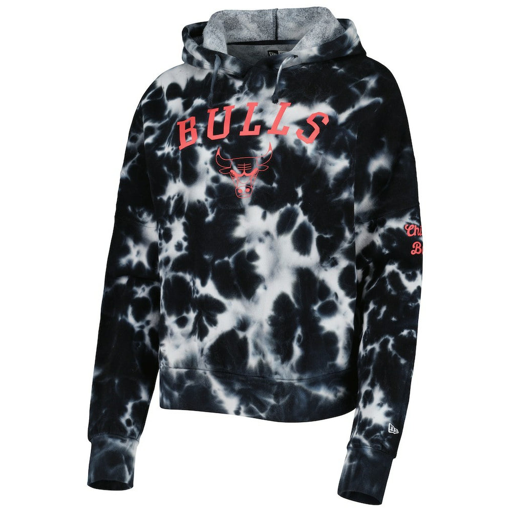 Chicago Bulls Women's Brushed Cotton Tie-Dye Pullover Hoodie sale - Black | New Era shop