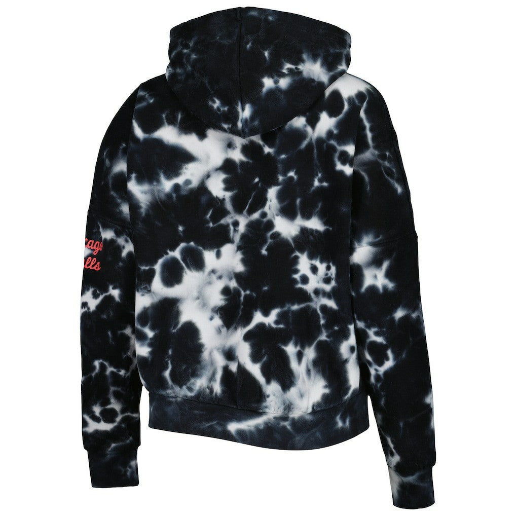 Chicago Bulls Women's Brushed Cotton Tie-Dye Pullover Hoodie sale - Black | New Era shop