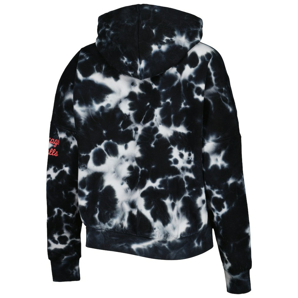 Chicago Bulls Women's Brushed Cotton Tie-Dye Pullover Hoodie sale - Black | New Era shop