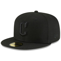 Cleveland Guardians 59FIFTY Fitted Hat - Black/Black | New Era