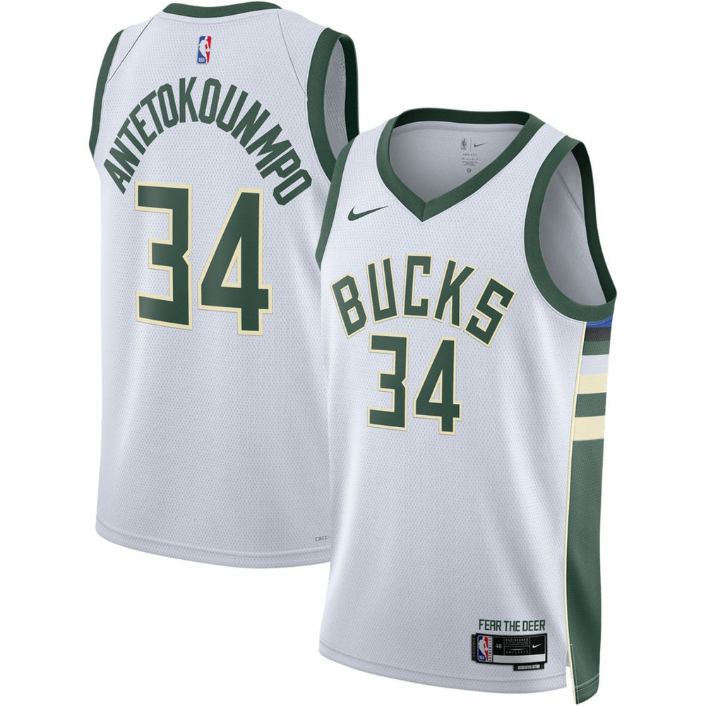 Giannis Antetokounmpo Milwaukee Bucks Unisex Swingman Jersey - Association Edition - White | Nike shop