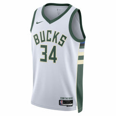 Giannis Antetokounmpo Milwaukee Bucks Unisex Swingman Jersey - Association Edition - White | Nike shop