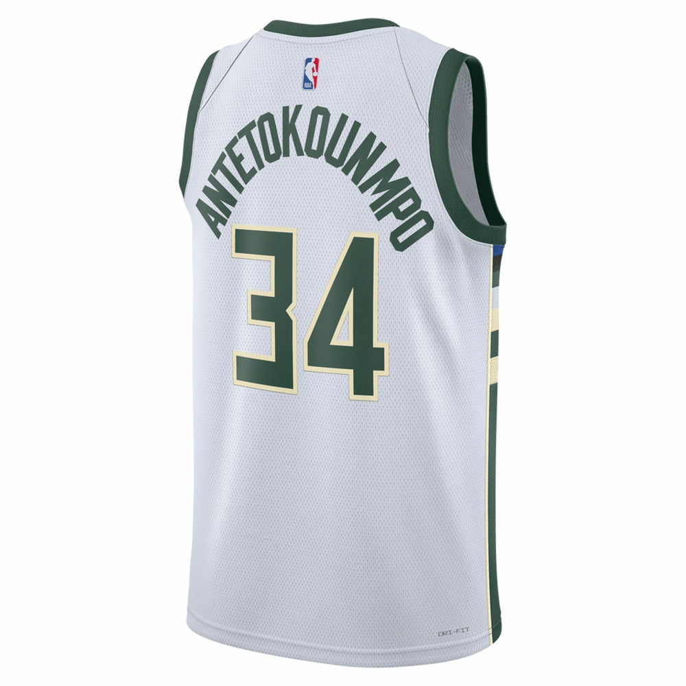 Giannis Antetokounmpo Milwaukee Bucks Unisex Swingman Jersey - Association Edition - White | Nike shop