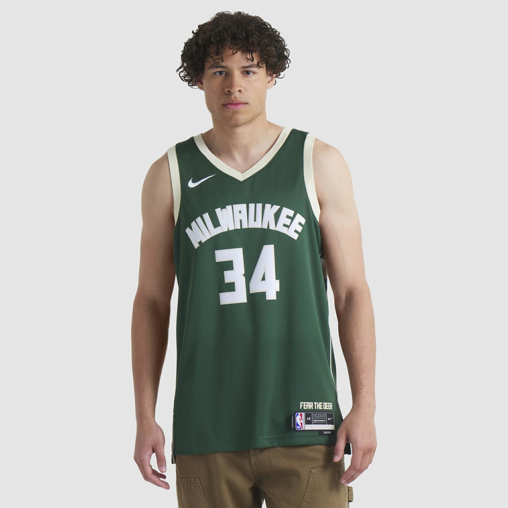 Giannis Antetokounmpo Milwaukee Bucks Unisex Swingman Jersey - Icon Edition - Hunter Green | Nike online