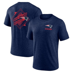 New England Patriots Diamond Scroll Tri-Blend T-Shirt - Navy discount