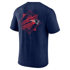 New England Patriots Diamond Scroll Tri-Blend T-Shirt - Navy discount