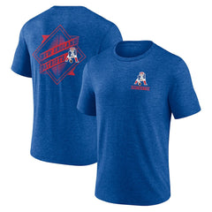 New England Patriots Diamond Scroll Tri-Blend T-Shirt - Royal discount