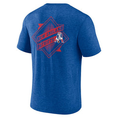 New England Patriots Diamond Scroll Tri-Blend T-Shirt - Royal discount