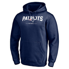New England Patriots Logo Team Lockup Fitted Pullover Hoodie - Navy sale