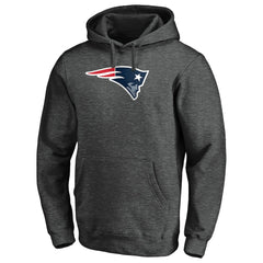 New England Patriots Primary Logo Fitted Pullover Hoodie - Charcoal discount