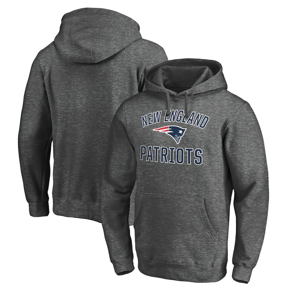 New England Patriots Victory Arch Team Fitted Pullover Hoodie - Charcoal discount