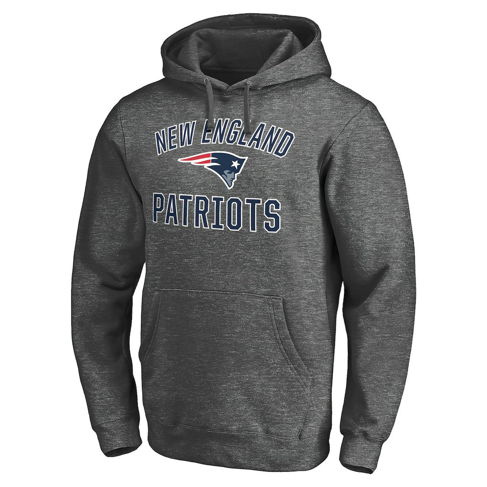 New England Patriots Victory Arch Team Fitted Pullover Hoodie - Charcoal discount